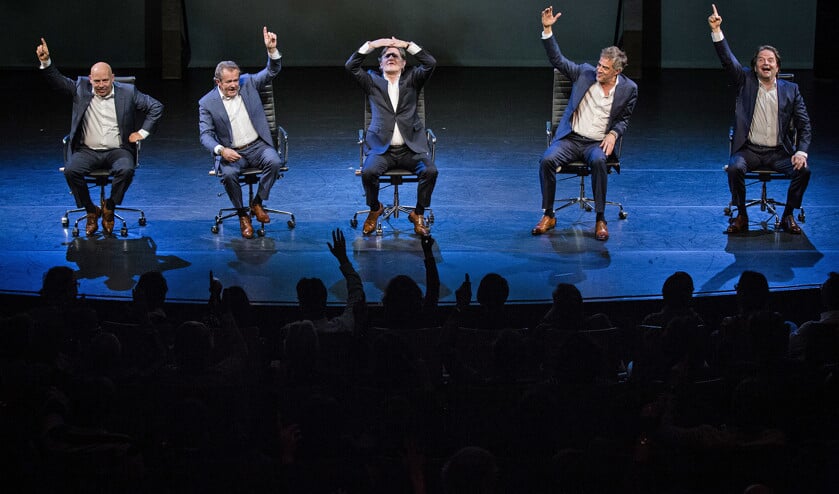 Theatergroep De Verleiders steunde de petitie van Ons Geld voor onderzoek naar het geldstelsel. (anp / Bart Maat)