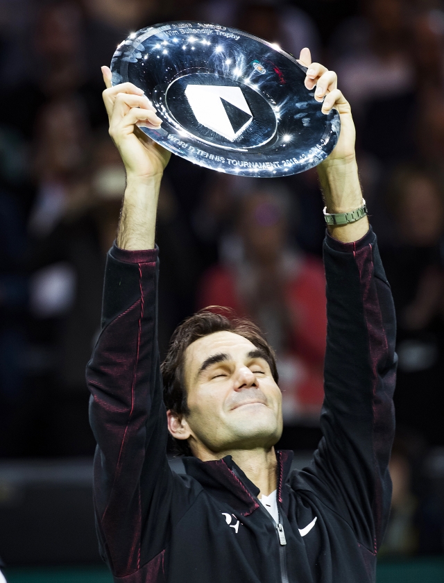Roger Federer won in 2018 het ABN AMRO World Tennis Tournament. Er komen nu weer grote namen zegt de organisatie. (anp / Koen Suyk)