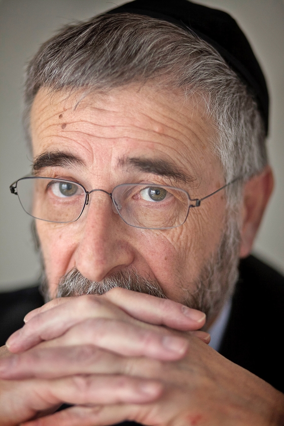 Rabbijn Lody van de Kamp: ‘Ik vind dat de vluchtelingencrisis te veel een administratief gebeuren is geworden.’ (Dick Vos)