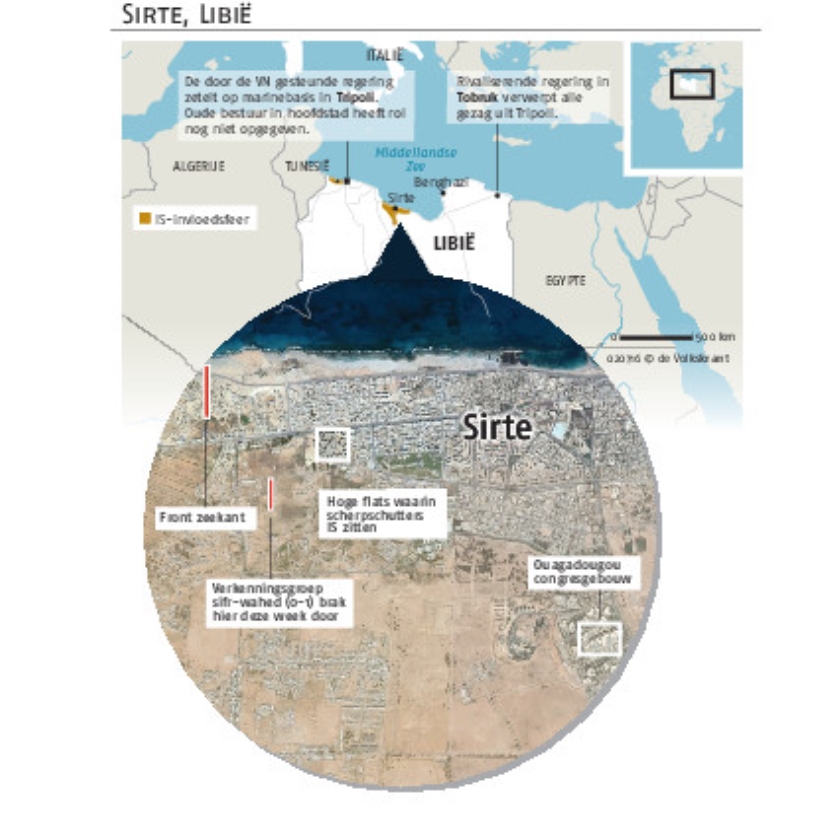 Sirte – overdag in oorlog – wordt ’s nachts een monster van angst (Jeroen Oerlemans)