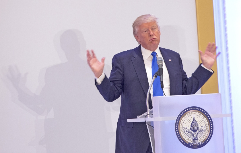 Van links naar rechts met de klok mee: de Amerikaanse president Donald Trump, de Hongaarse premier Viktor Orbán, de Russische president Vladimir Putin, de Syrische president Bashar al-Assad en de Turkse president Recep Tayyip Erdogan (ap)