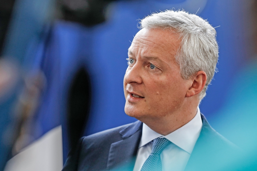 De Franse minister Bruno Le Maire stelde zich bij de zoektocht naar een nieuwe IMF-directeur allesbehalve neutraal op. (afp / Francois Guillot)
