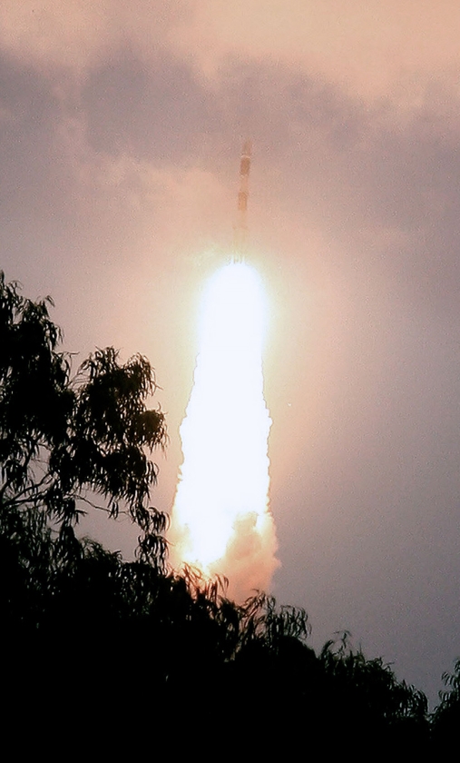 Chandrayaan-1, de eerste Indiase maanverkenner werd in 2008 in de ruimte gebracht. (beeld)