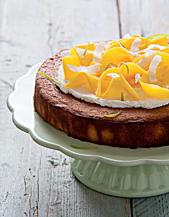 Koken: Kokos-yoghurttaart met mango (uit besrpoken boek)